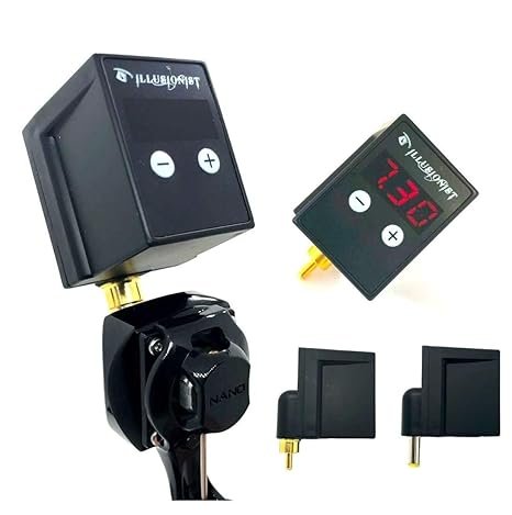 Digital Display Rechargeable Tattoo Machine Battery RCA DC CONNECTOR