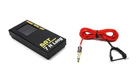 (Black) Round Silicone 7.2 ft Clip Cord  with 1/4" phono plug